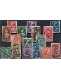 ITALY KINGDOM 1937 Summer camps 16v used ©