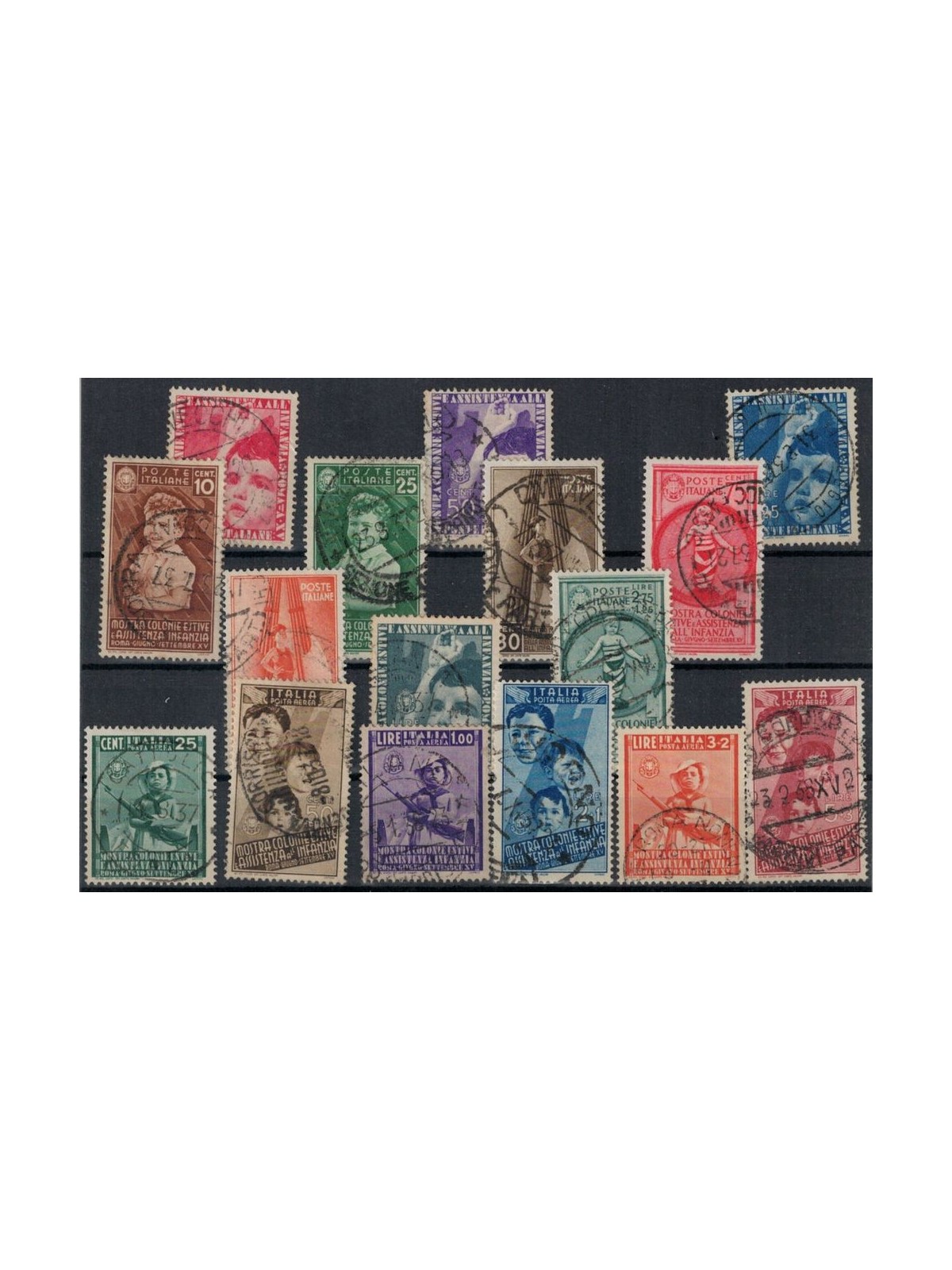 ITALY KINGDOM 1937 Summer camps 16v used ©