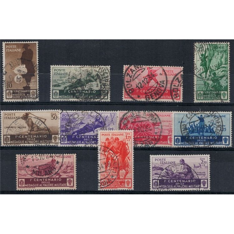 ITALY KINGDOM 1934 Medals for valour 11v used ©