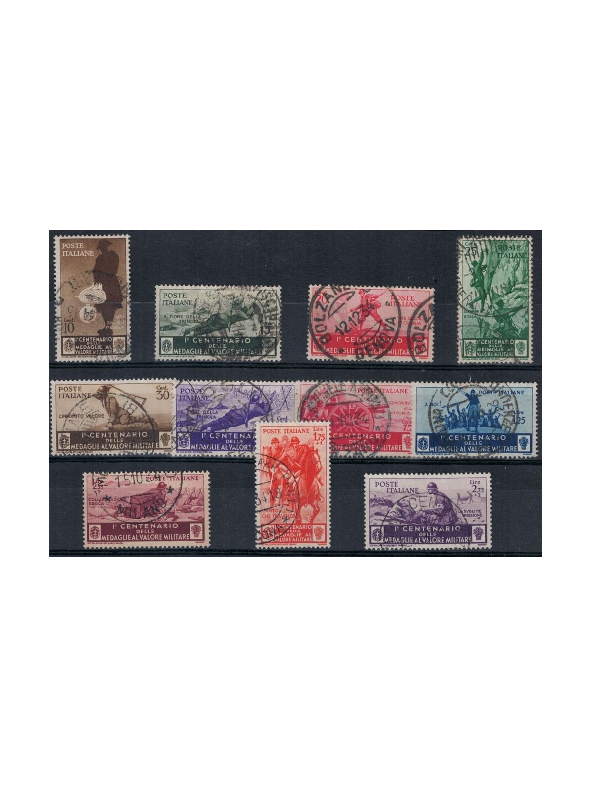 ITALY KINGDOM 1934 Medals for valour 11v used ©
