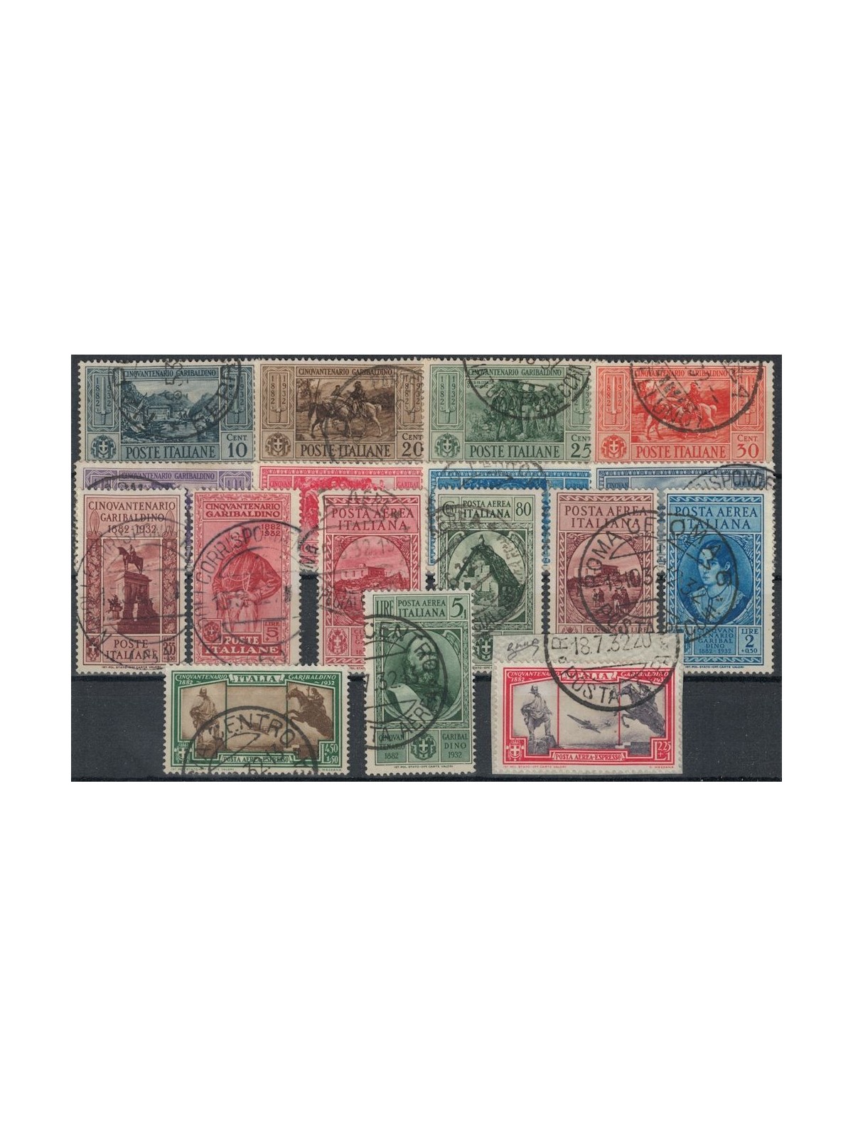 ITALY KINGDOM 1932 Giuseppe Garibaldi 17v used ©
