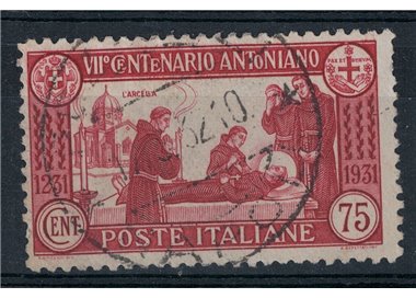 ITALY KINGDOM 1931 St. Anthony 75c carmine (perforation 12) used