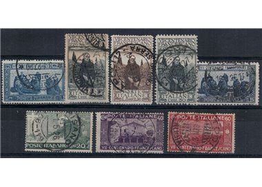 ITALY KINGDOM 1926 St. Francis 8v used ©