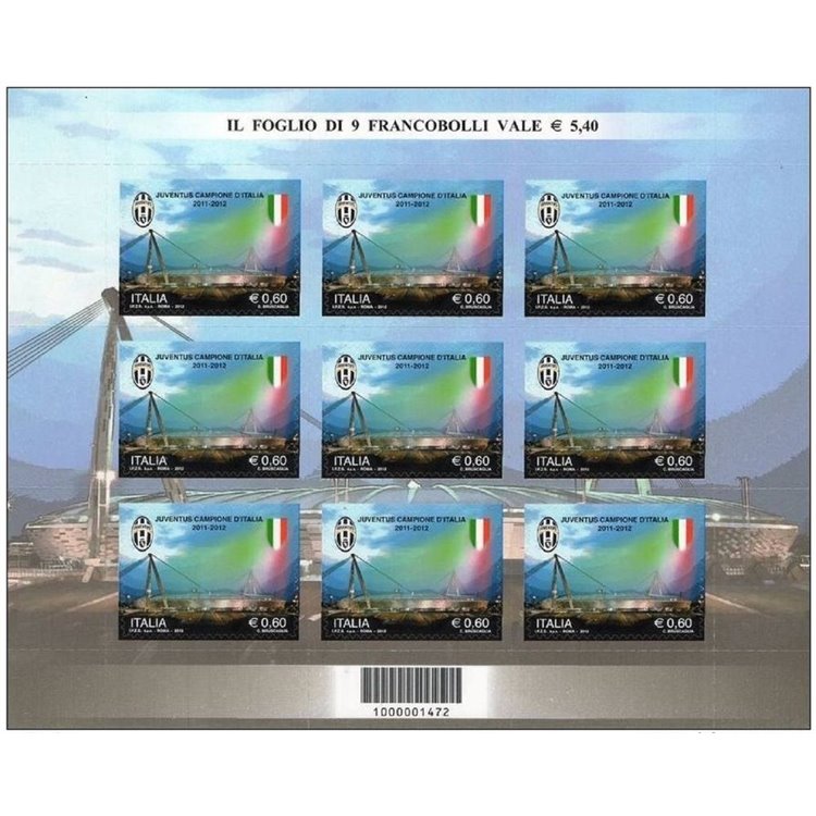 ITALIA 2012 Juventus campione d'Italia MF MNH**