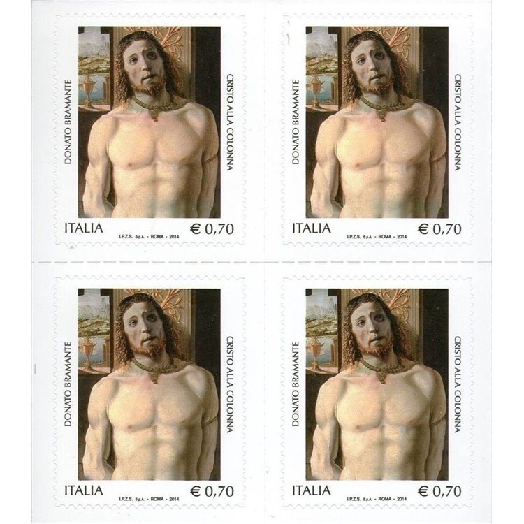 ITALIA 2014 Donato Bramante in quartina MNH**