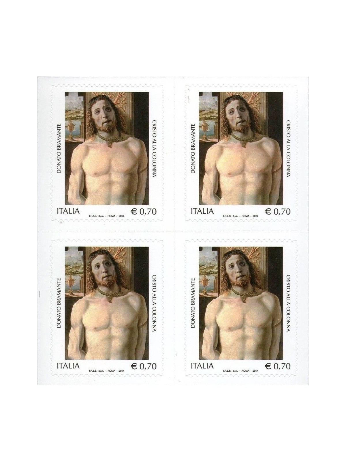 ITALIA 2014 Donato Bramante in quartina MNH**