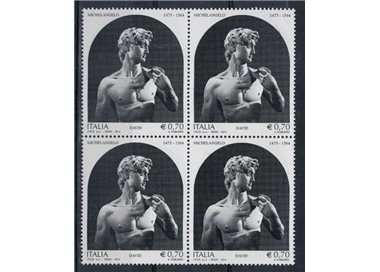 ITALIA 2014 Michelangelo in quartina MNH**