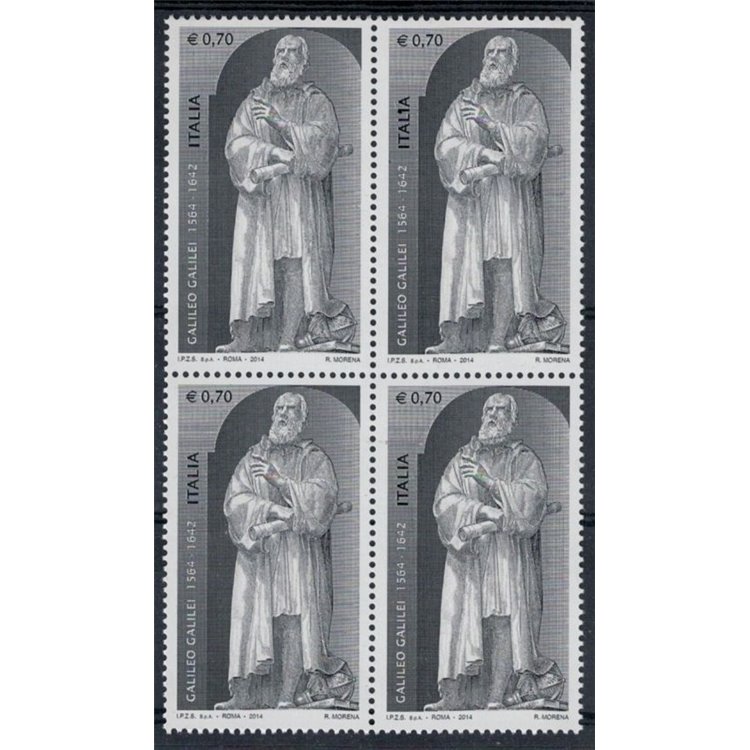 ITALY 2014 Galileo Galilei in quartet MNH**