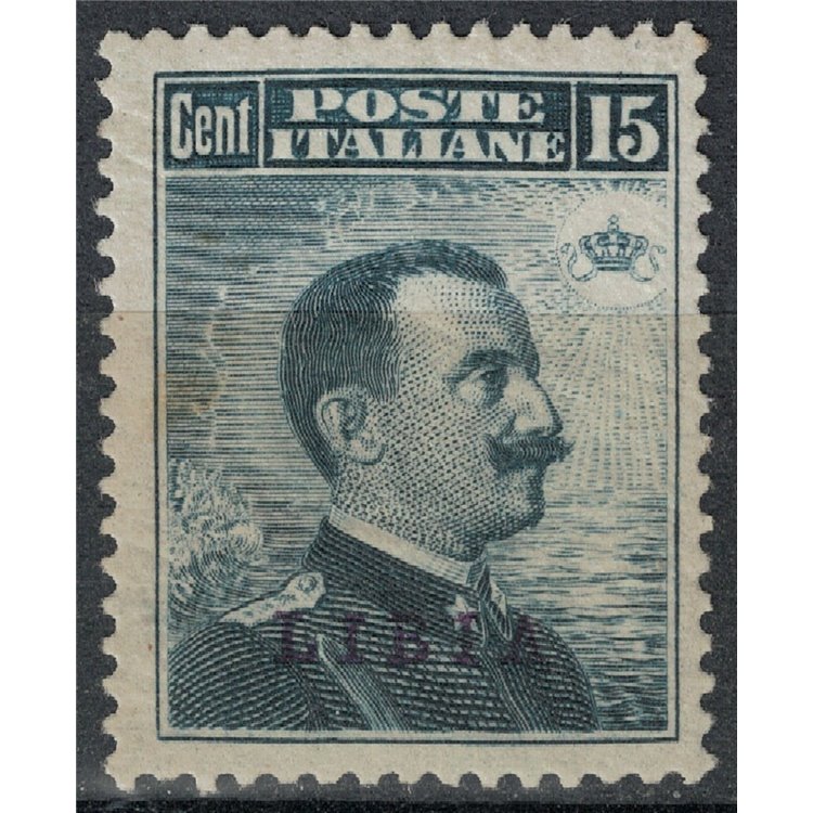 LIBYA 1912-17 15c grey black MH*