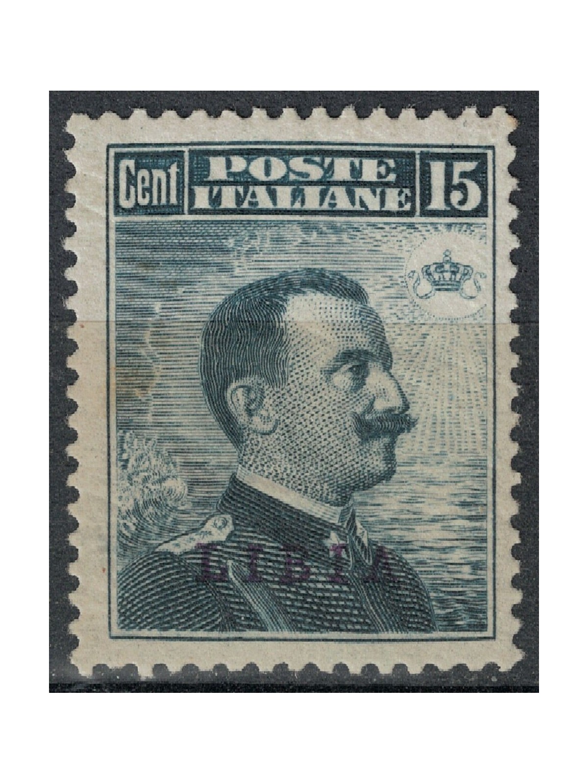 LIBYA 1912-17 15c grey black MH*