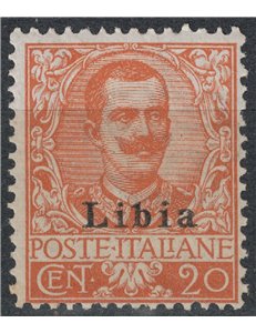 LIBIA 1912-17 20c arancio MH*