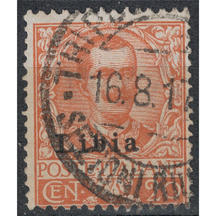 LIBIA 1912-17 20c arancio us
