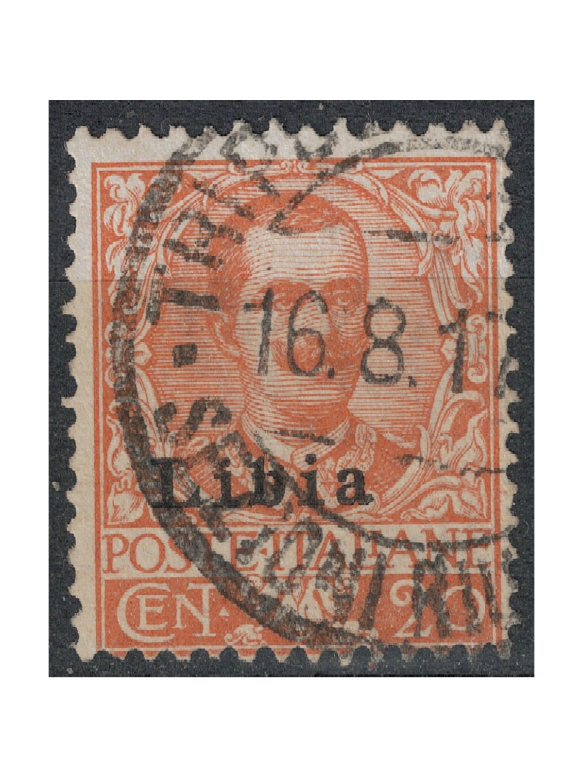 LIBIA 1912-17 20c arancio us