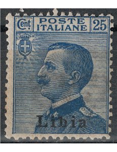 LIBYA 1912-17 25c light blue MH*
