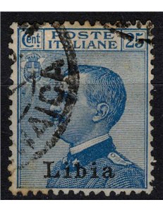 LIBYA 1912-17 25c light blue us
