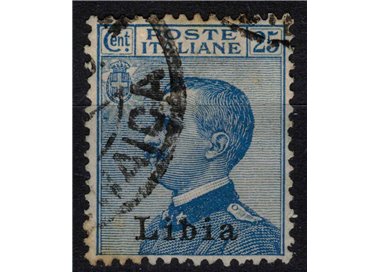 LIBIA 1912-17 25c azzurro us