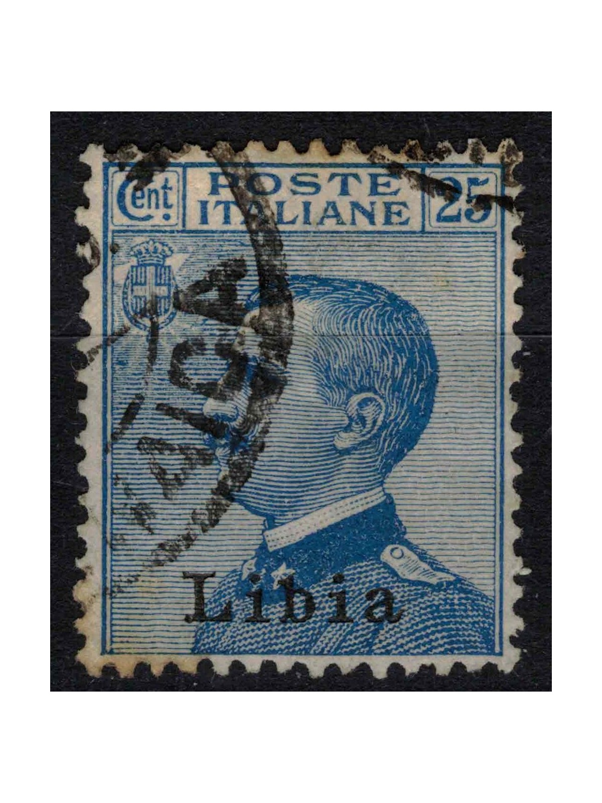 LIBIA 1912-17 25c azzurro us