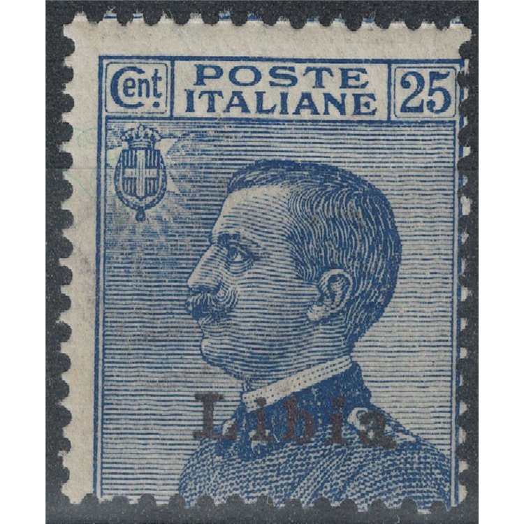 LIBIA 1912-17 25c azzurro MNH**