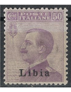 LIBYA 1912-17 50c violet MH*