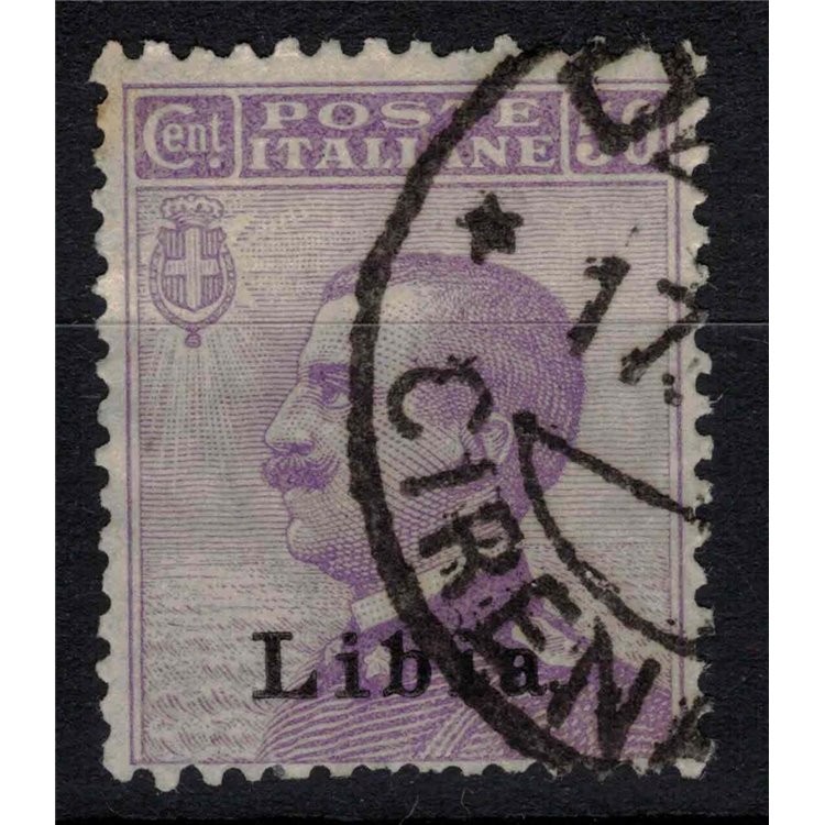 LIBIA 1912-17 50c violetto us