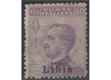 LIBIA 1912-17 50c violetto MNH**