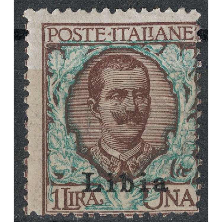 LIBIA 1912-17 1£ bruno e verde MH*