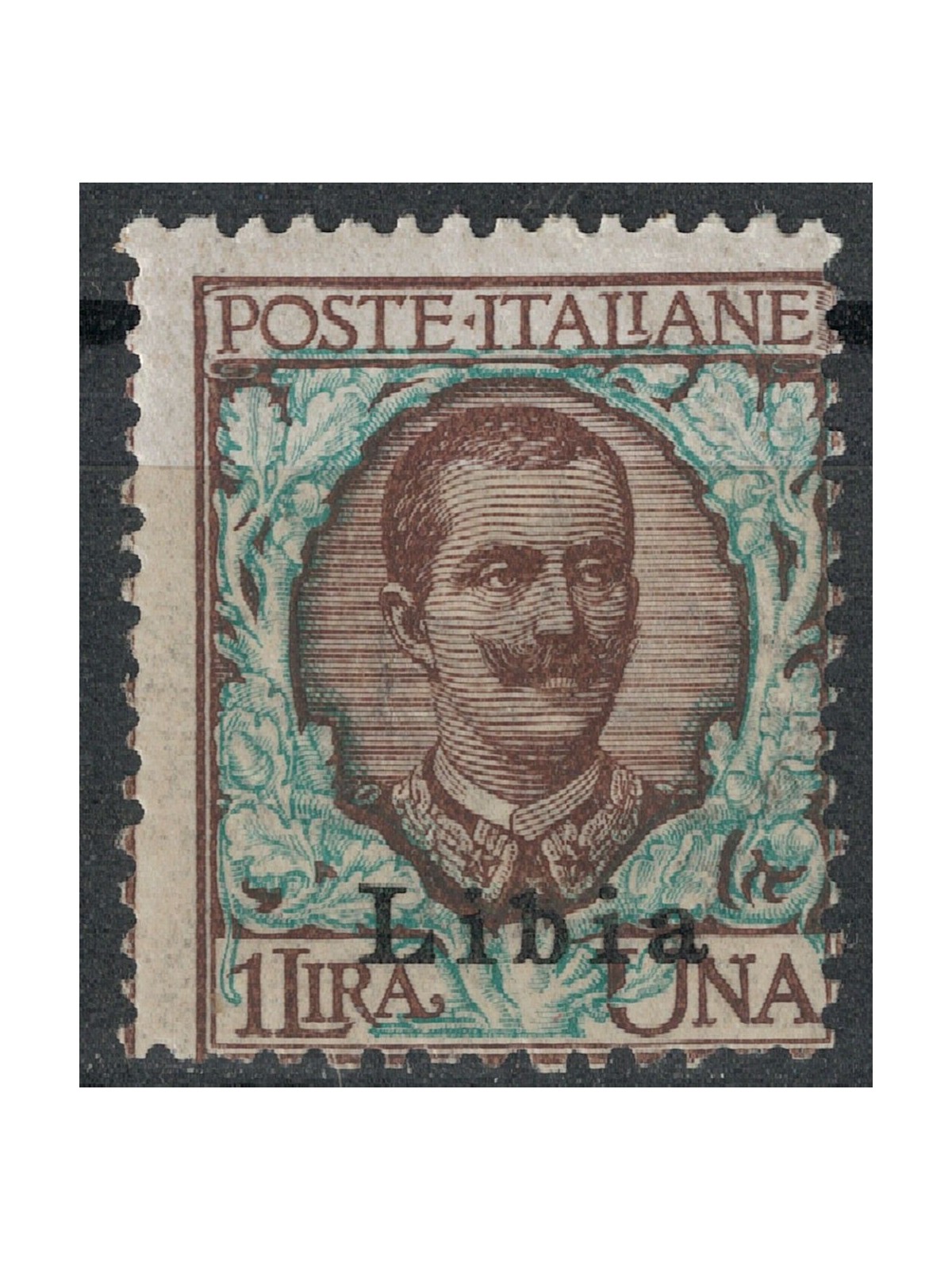 LIBIA 1912-17 1£ bruno e verde MH*