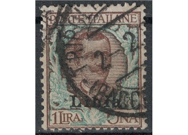 LIBYA 1912-17 1£ brown and green used