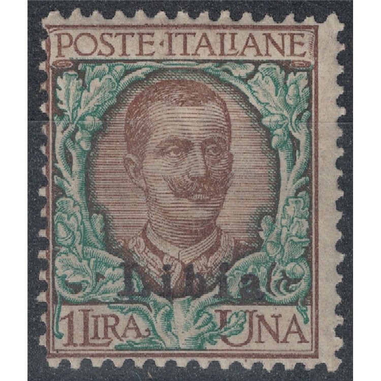 LIBYA 1912-17 1£ brown and green MNH**