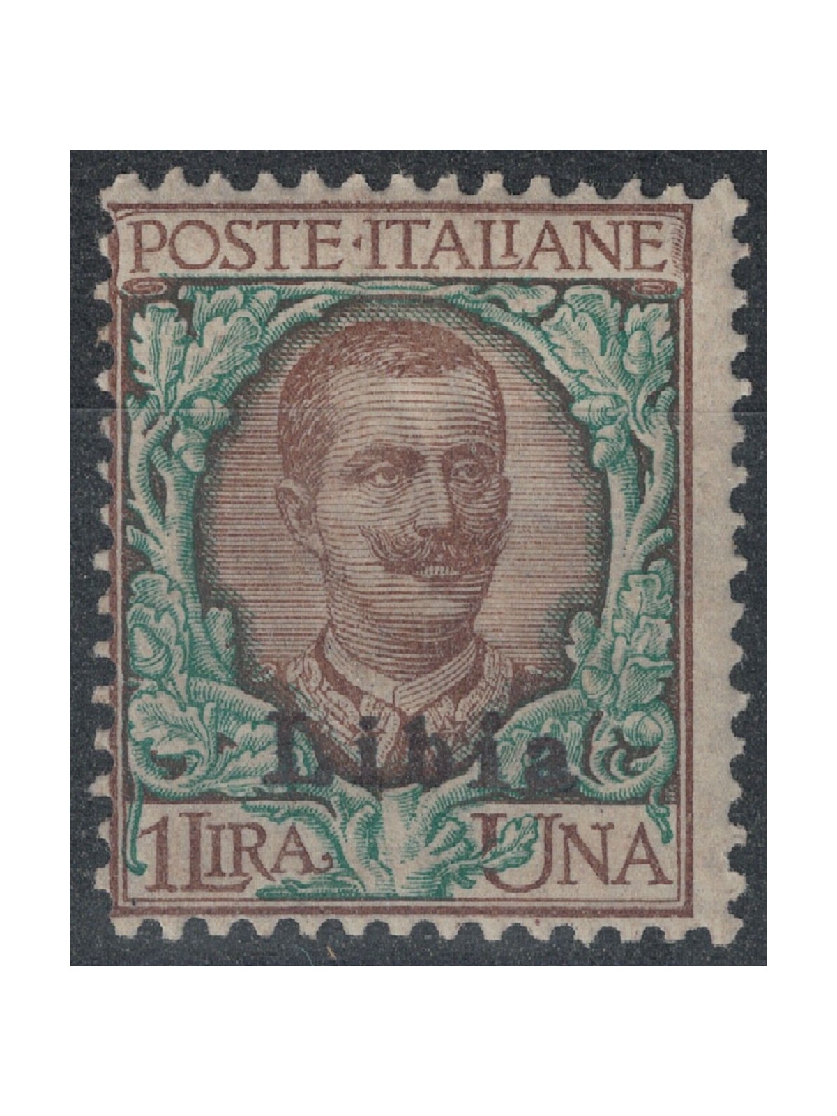 LIBIA 1912-17 1£ bruno e verde MNH**