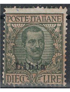 LIBIA 1912-17 10£ oliva e rosa MH*