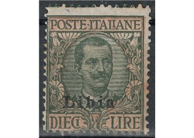 LIBYA 1912-17 10£ olive and rose MH*