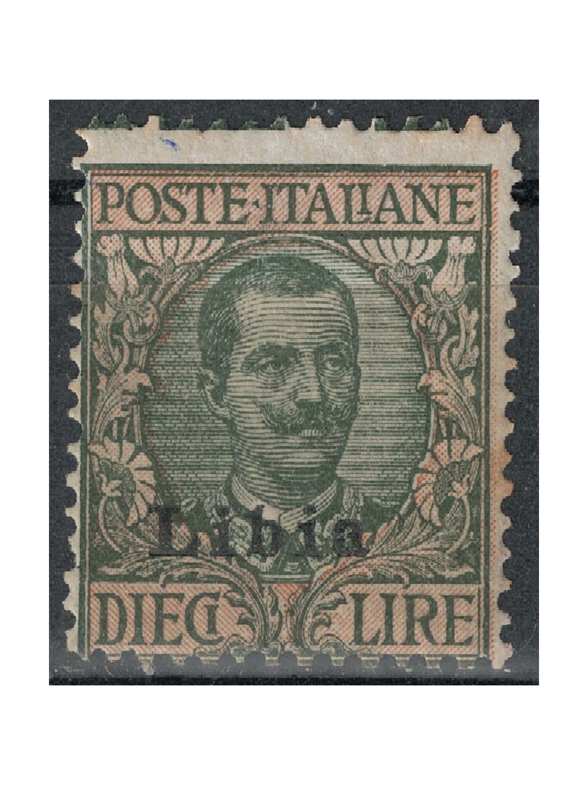 LIBYA 1912-17 10£ olive and rose MH*