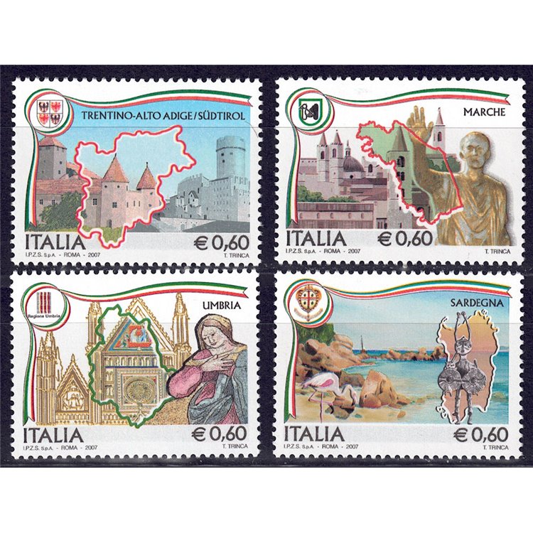 ITALY 2007 Regions of Italy 4v MNH**