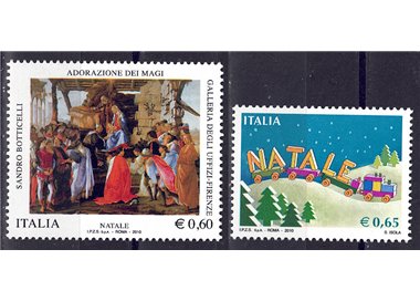 ITALIA 2010 Natale 2v MNH**