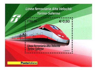 ITALIA 2010 Linea ferroviaria ad alta velocità BF MNH**
