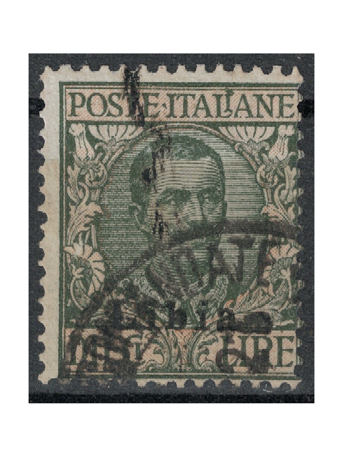 LIBIA 1912-17 10£ oliva e rosa us