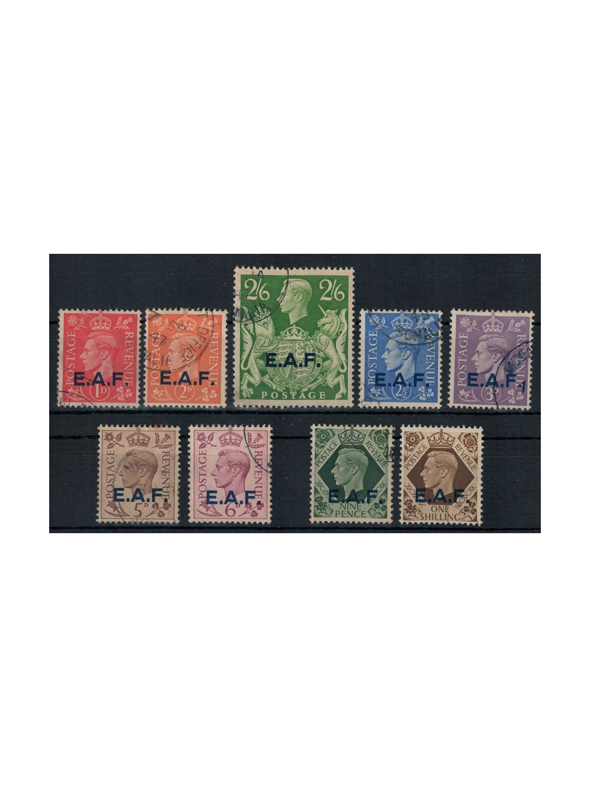 SOMALIA (OCC. INGLESE) 1943 Soprastampati E.A.F. 9v us