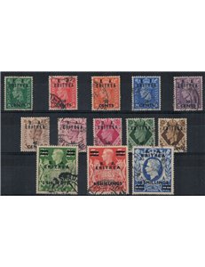 ERITREA (BRITISH OCCUPATION) 1950 B.A. overprints 13v used