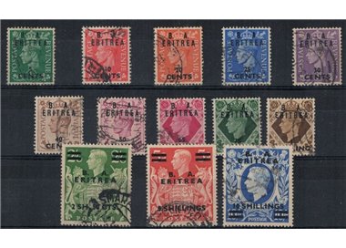 ERITREA (OCC. INGLESE) 1950 Soprastampati B.A. 13v us