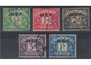 COLONIES (BRITISH OCCUPATION) 1942 Tax mark (M.E.F.) 5v used