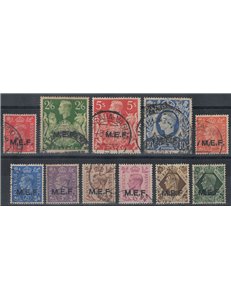 COLONIES (BRITISH OCCUPATION) 1943-47 M.E.F. (London) 11v used
