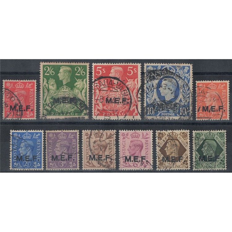 COLONIE (OCC. INGLESE) 1943-47 M.E.F. (Londra) 11v us