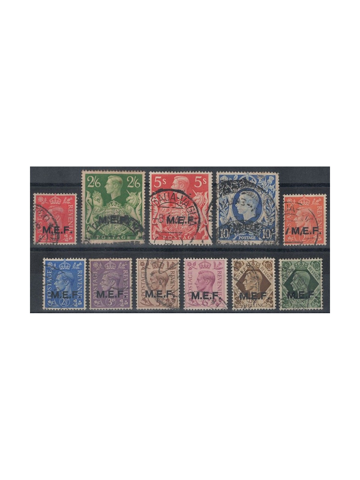 COLONIE (OCC. INGLESE) 1943-47 M.E.F. (Londra) 11v us