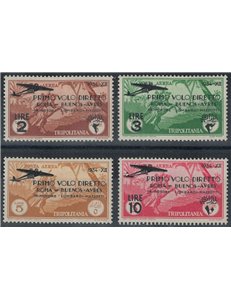 TRIPOLITANIA 1934 Rome-Buenos Aires flight 4v MH*