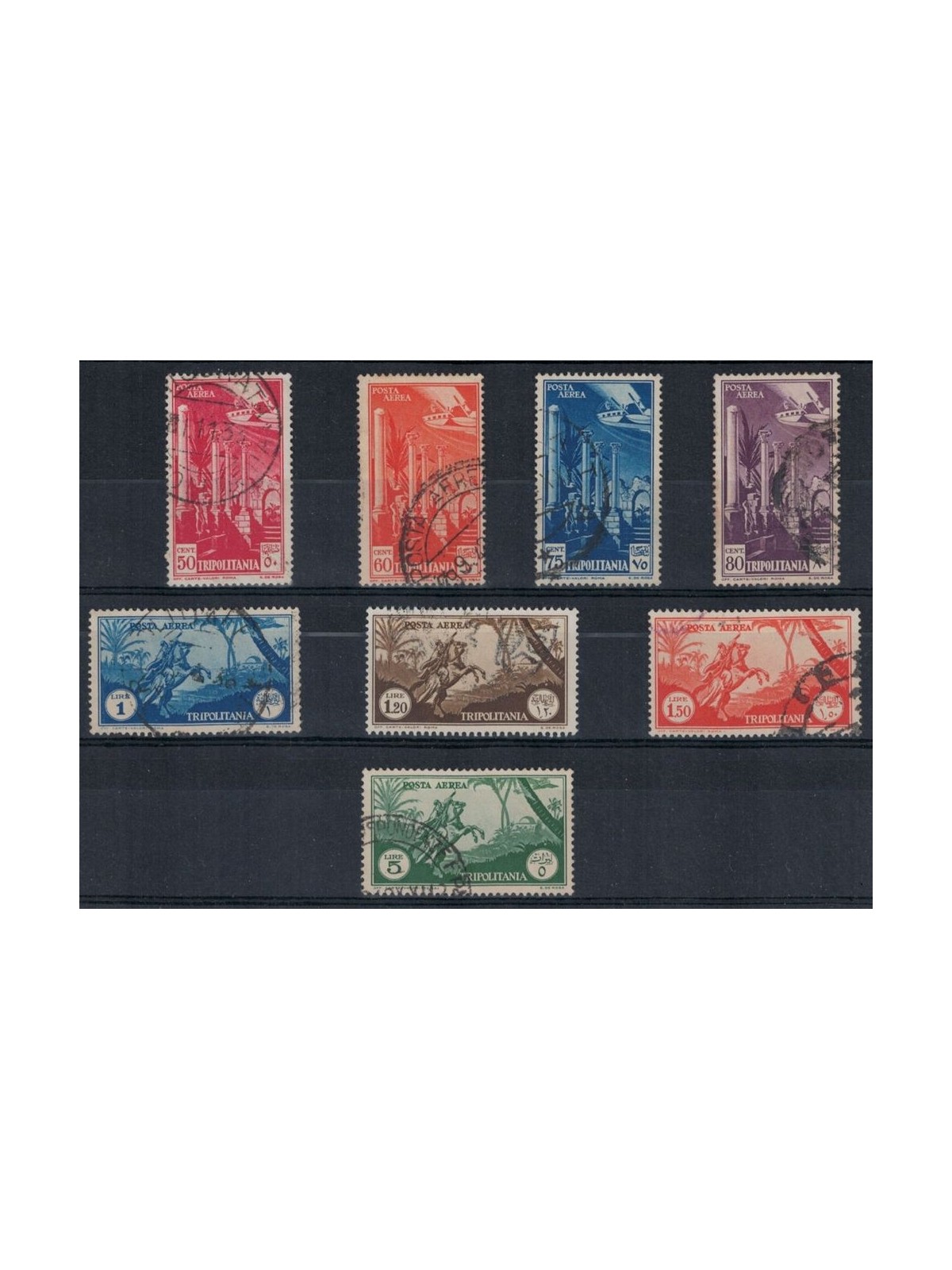 TRIPOLITANIA 1931-32 Serie pittorica (posta aerea) 8v us