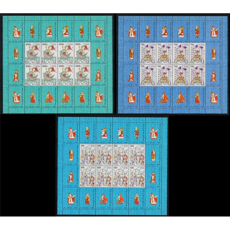 VATICAN 1987 Saint Nicholas of Myra 3 s/s MNH**