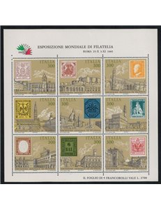 ITALY 1985 Varieties, Philatelic Exhibition MNH** ©
