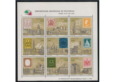 ITALIA 1985 Varietà, Esposizione di filatelia MNH** ©
