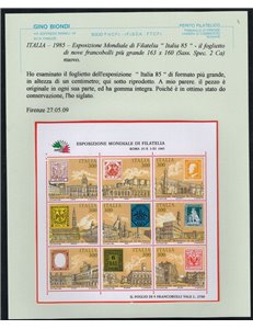 ITALIA 1985 Varietà, Esposizione di filatelia MNH** ©